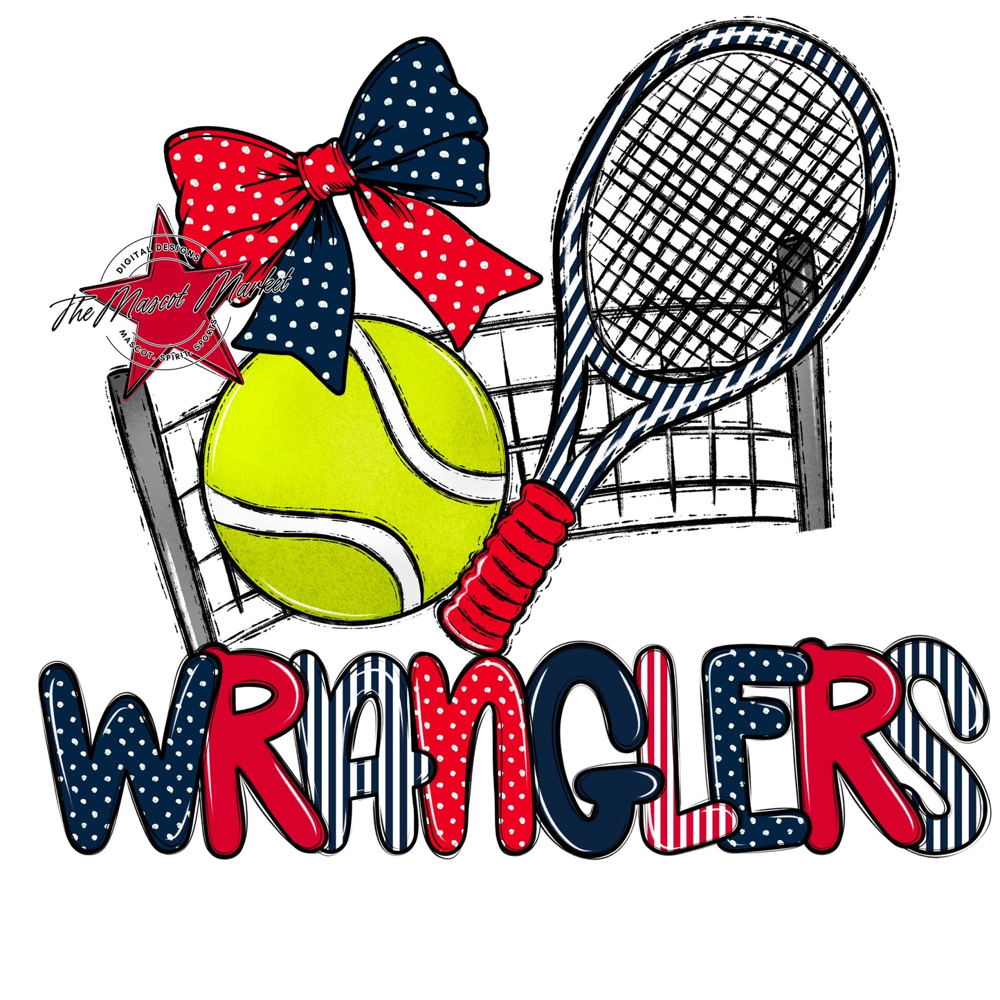 Wranglers Tennis Spirit Design-Navy & Red