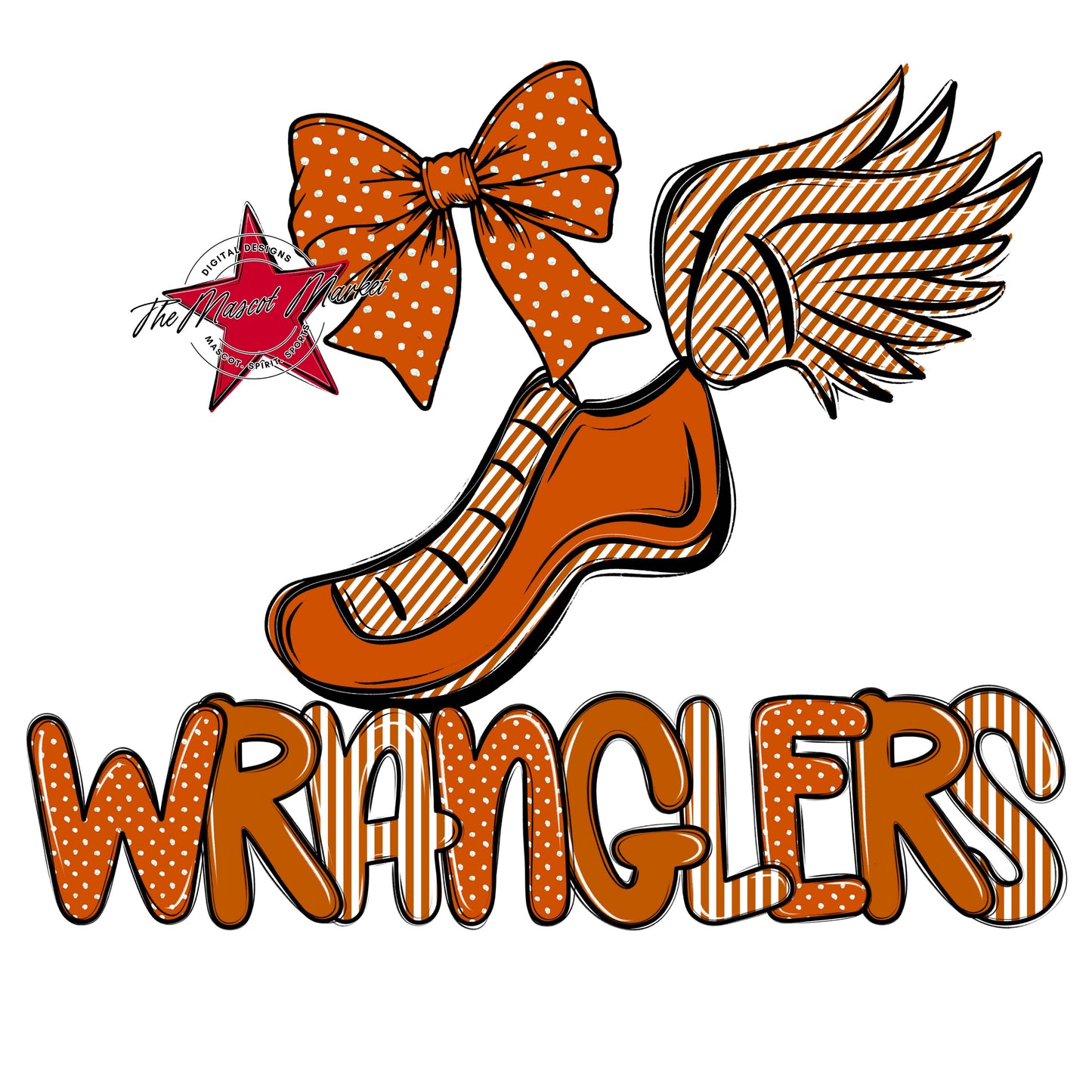 Wranglers Track Spirit Design-Burnt Orange
