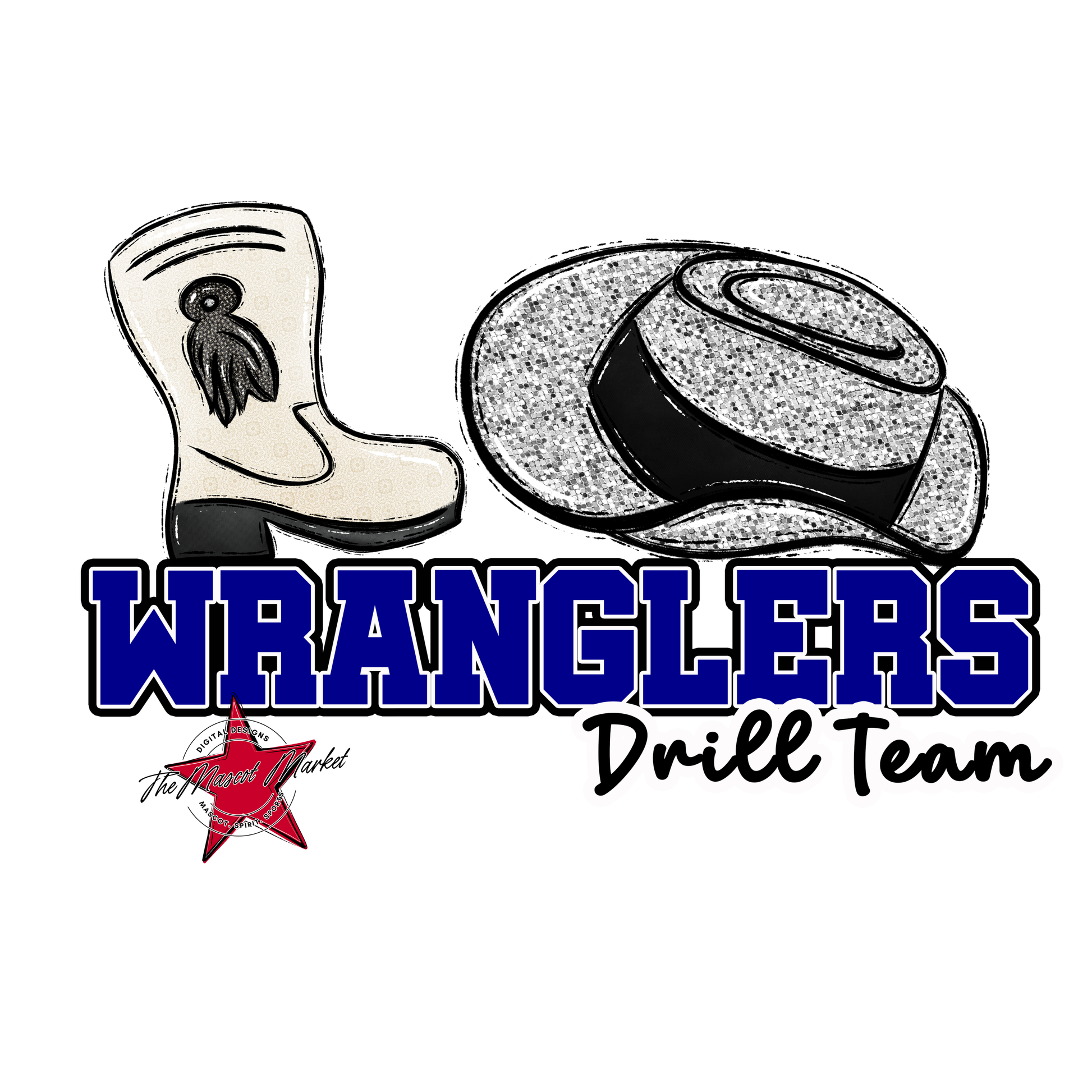 Wranglers Varsity Drillteam-Blue