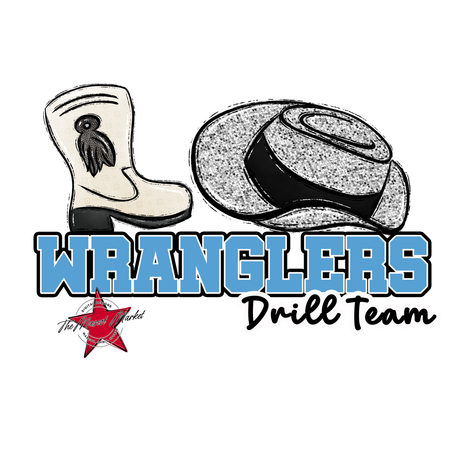 Wranglers Varsity Drillteam-Carolina Blue
