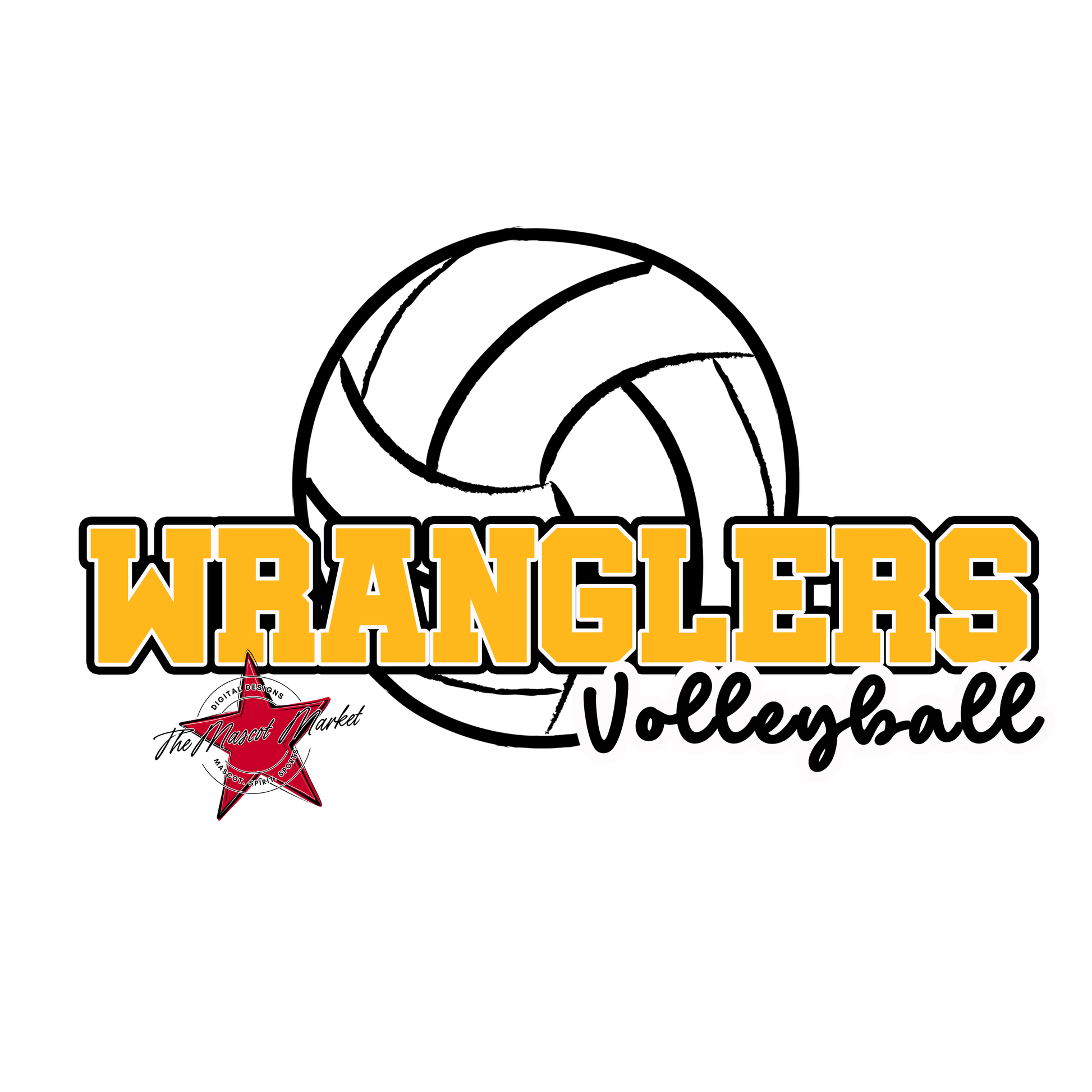 Wranglers Varsity Volleyball-Yellow