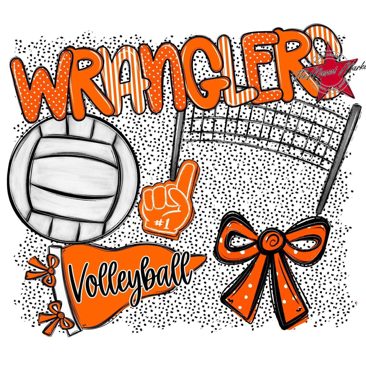 Wranglers Volleyball Spirit-Orange