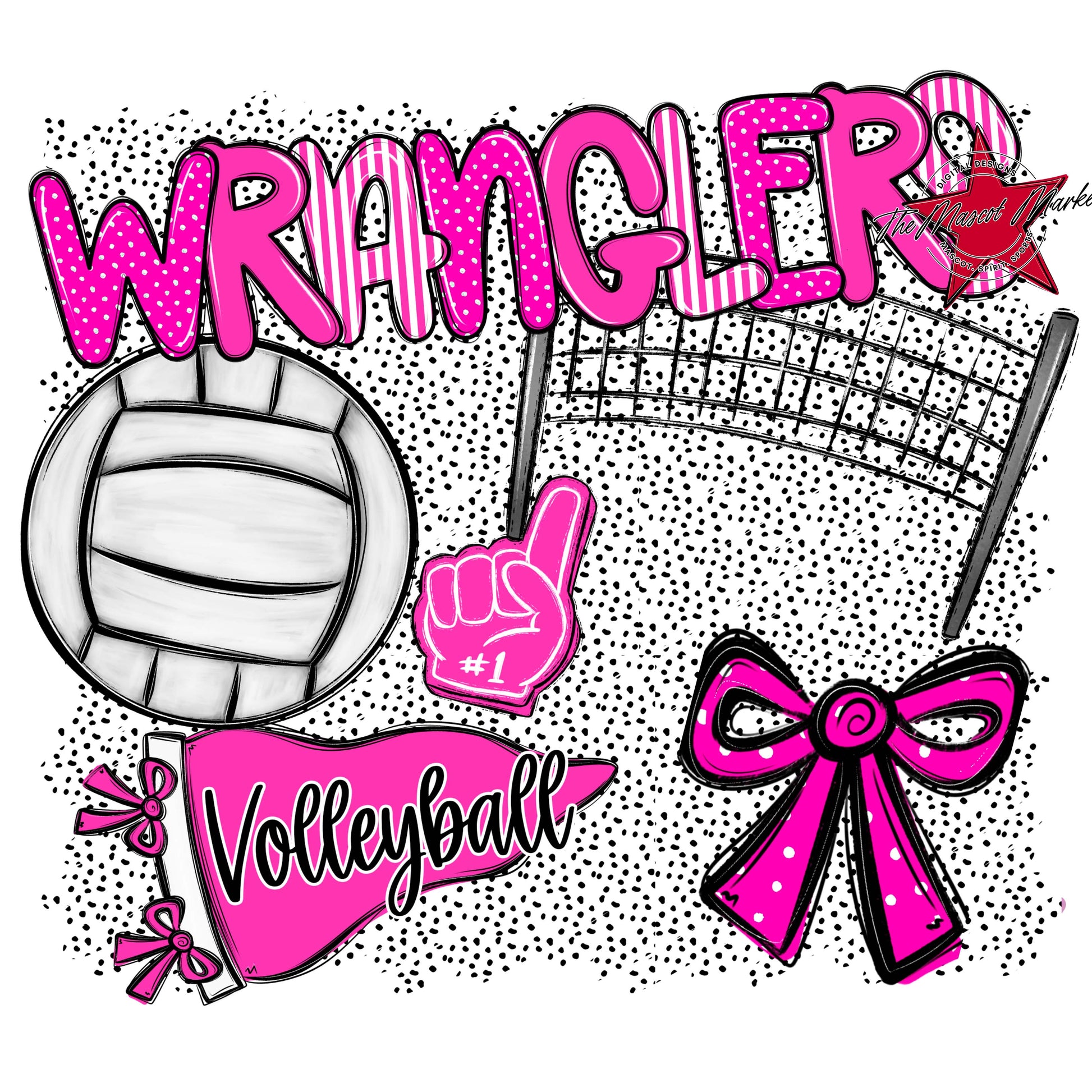 Wranglers Volleyball Spirit-Pink