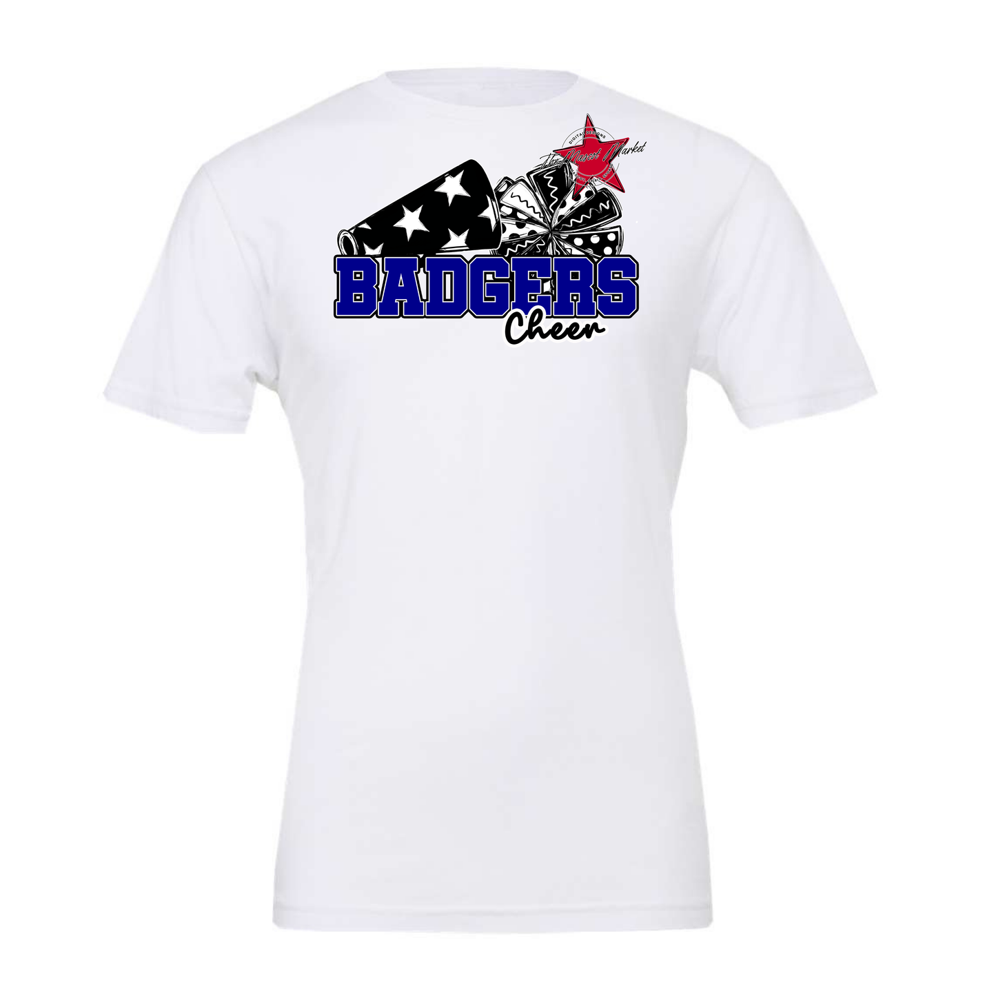 Badgers Doodle Cheer Design-Blue