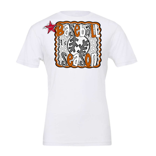 It's Baseball Season Dot Design-Burnt Orange