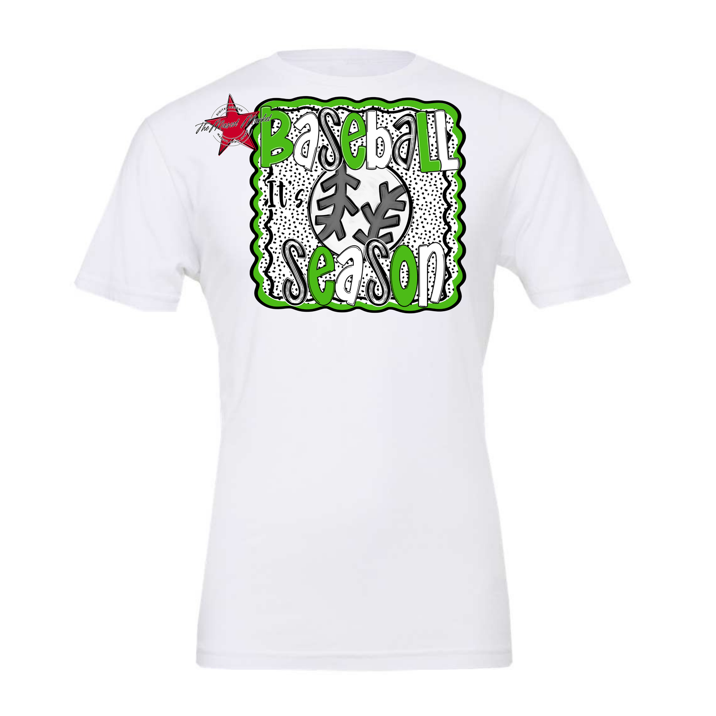 It's Baseball Season Dot Design-Bright Green