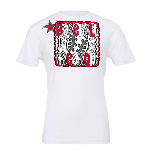 It's Baseball Season Dot Design-Red