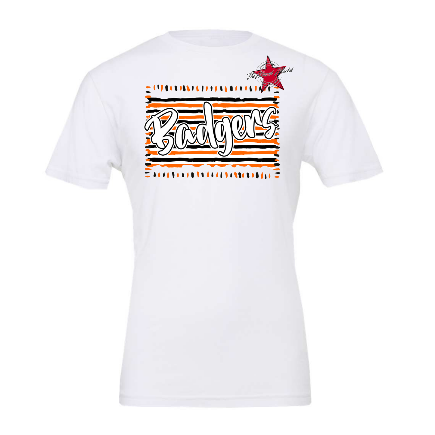 Badgers Line Frame Design-Orange