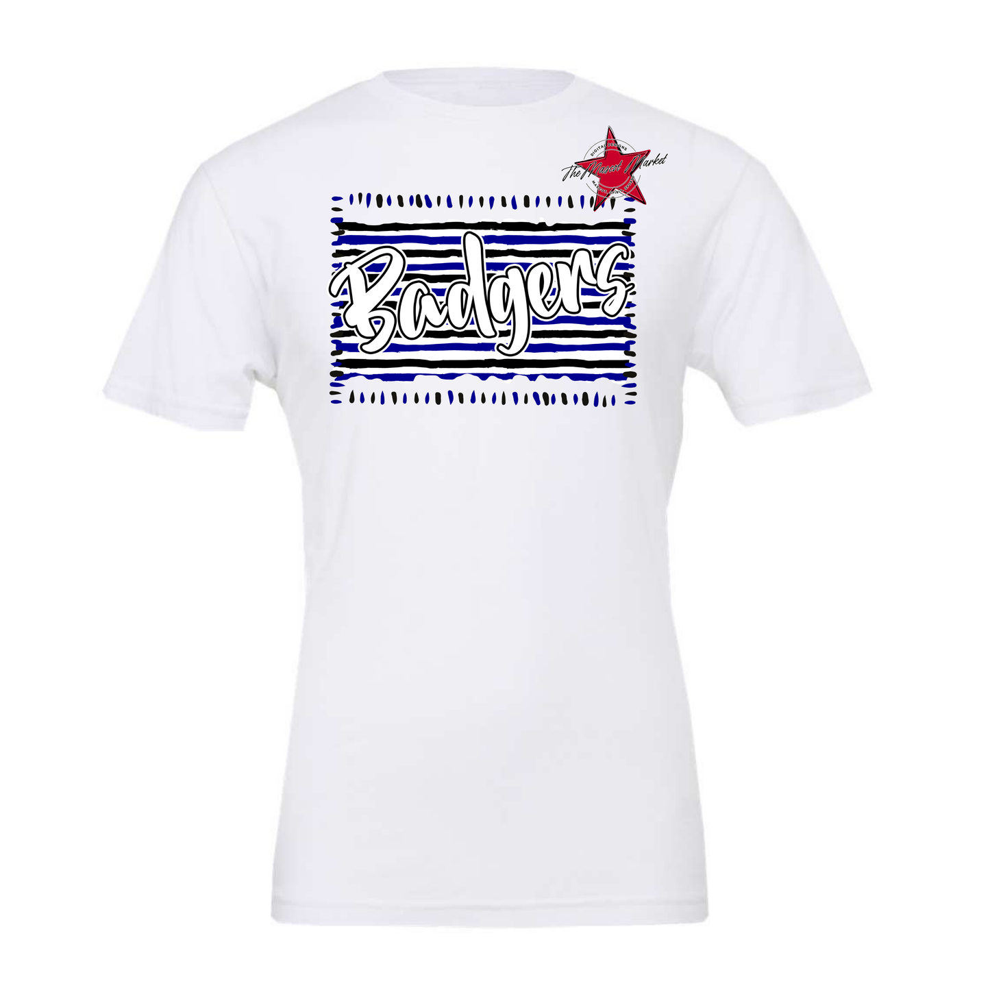 Badgers Line Frame Design-Blue