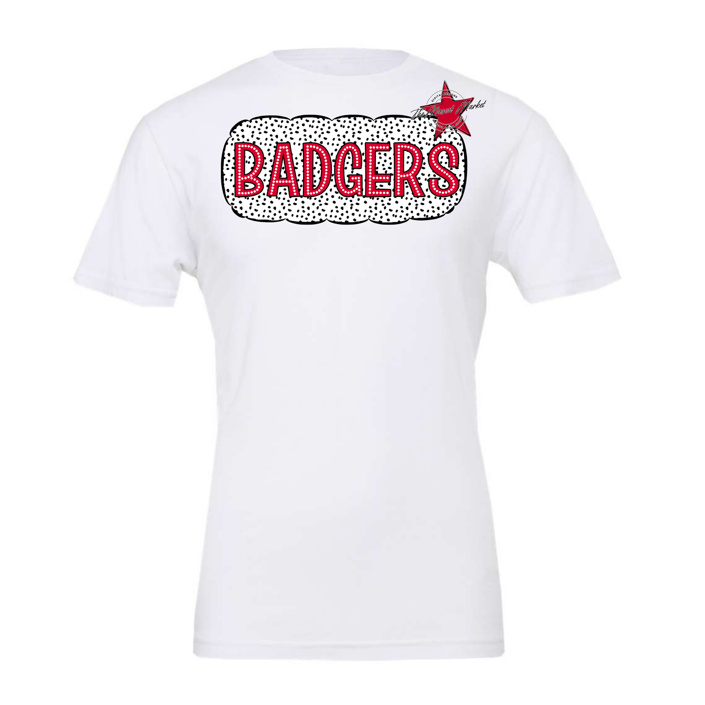 Badgers Dot Marquee Design-Red