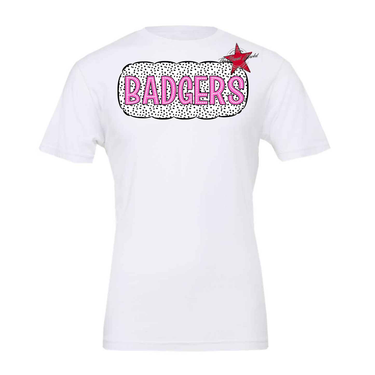 Badgers Dot Marquee Design-Baby Pink