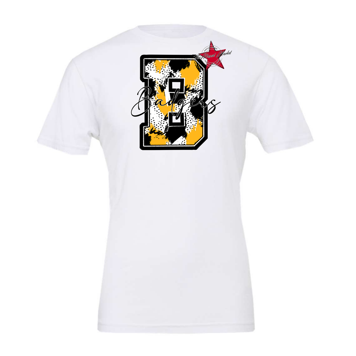 Badgers Alpha Paint Splat Design-Yellow