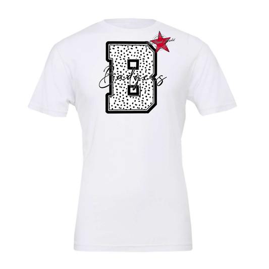 Badgers Alpha Dots Design-Black