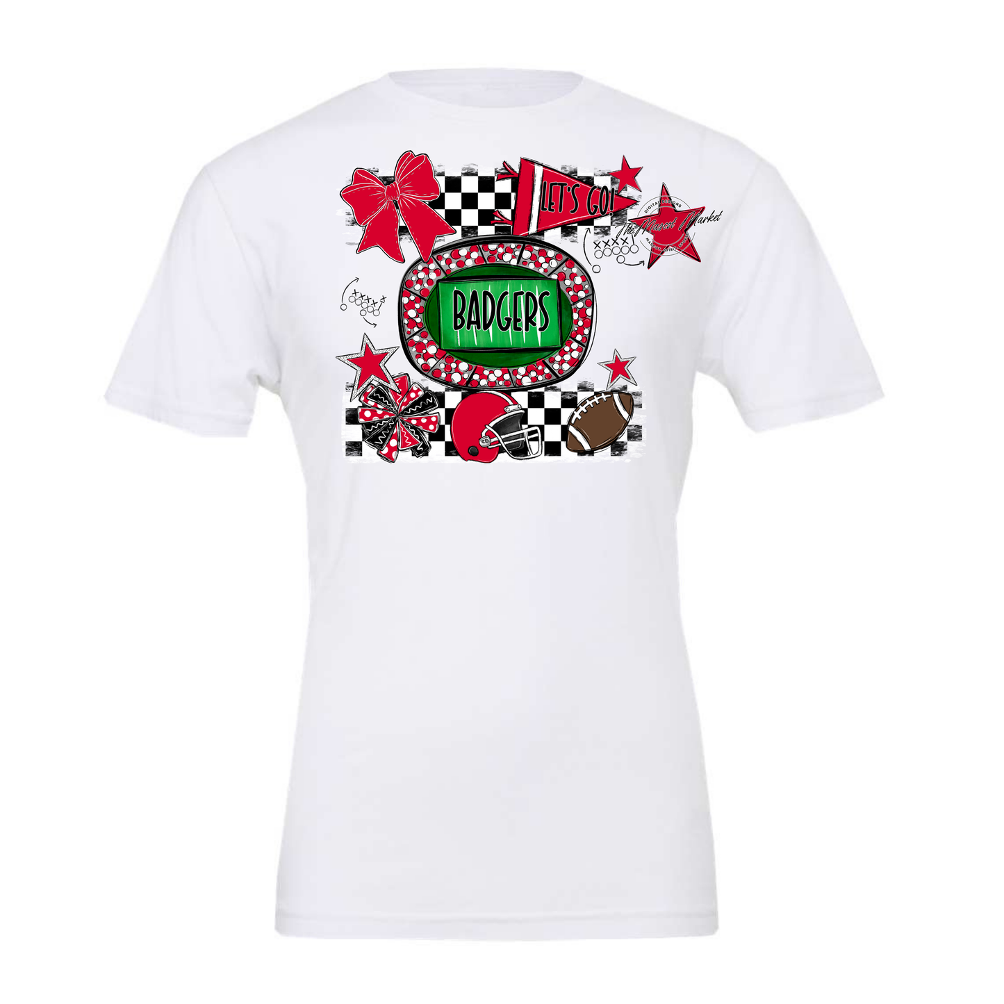 Badgers Checkers Spirit Design-Red