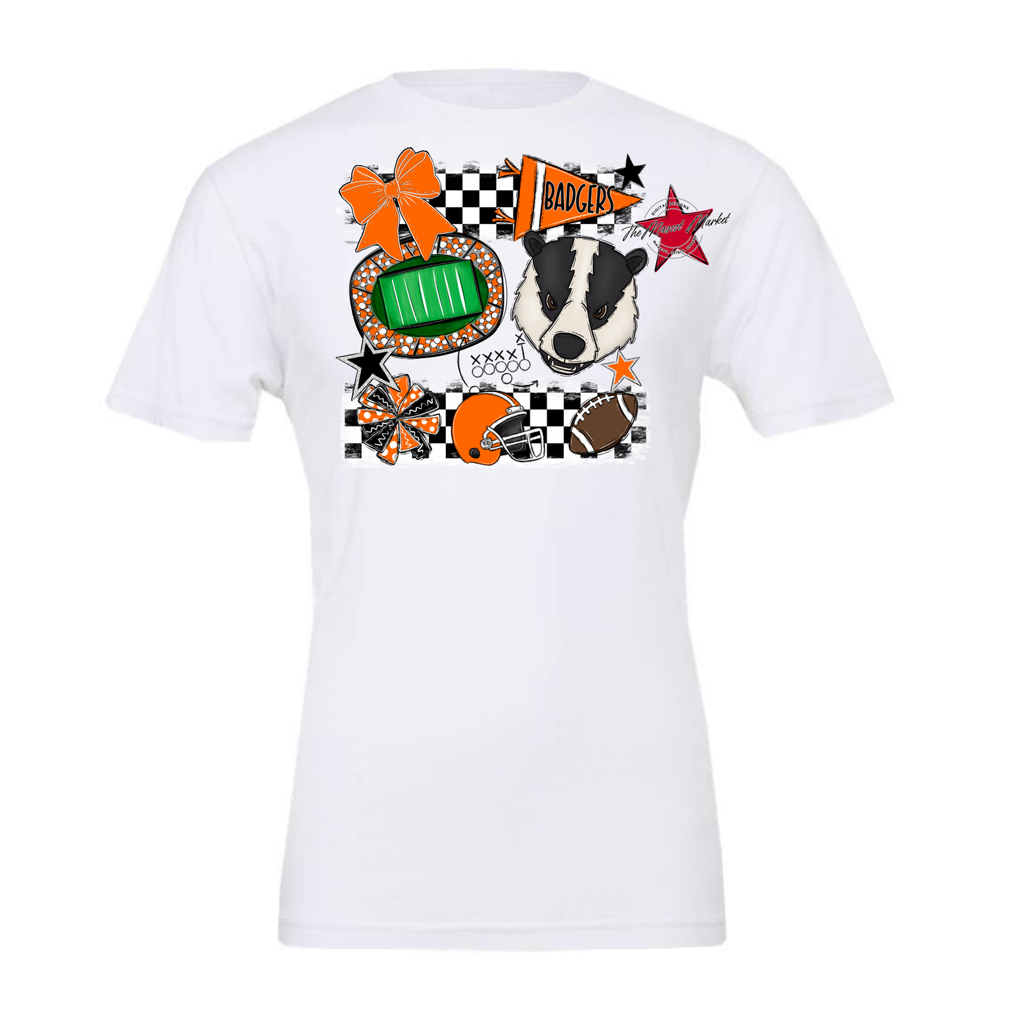 Badgers Mascot Spirit Design-Orange