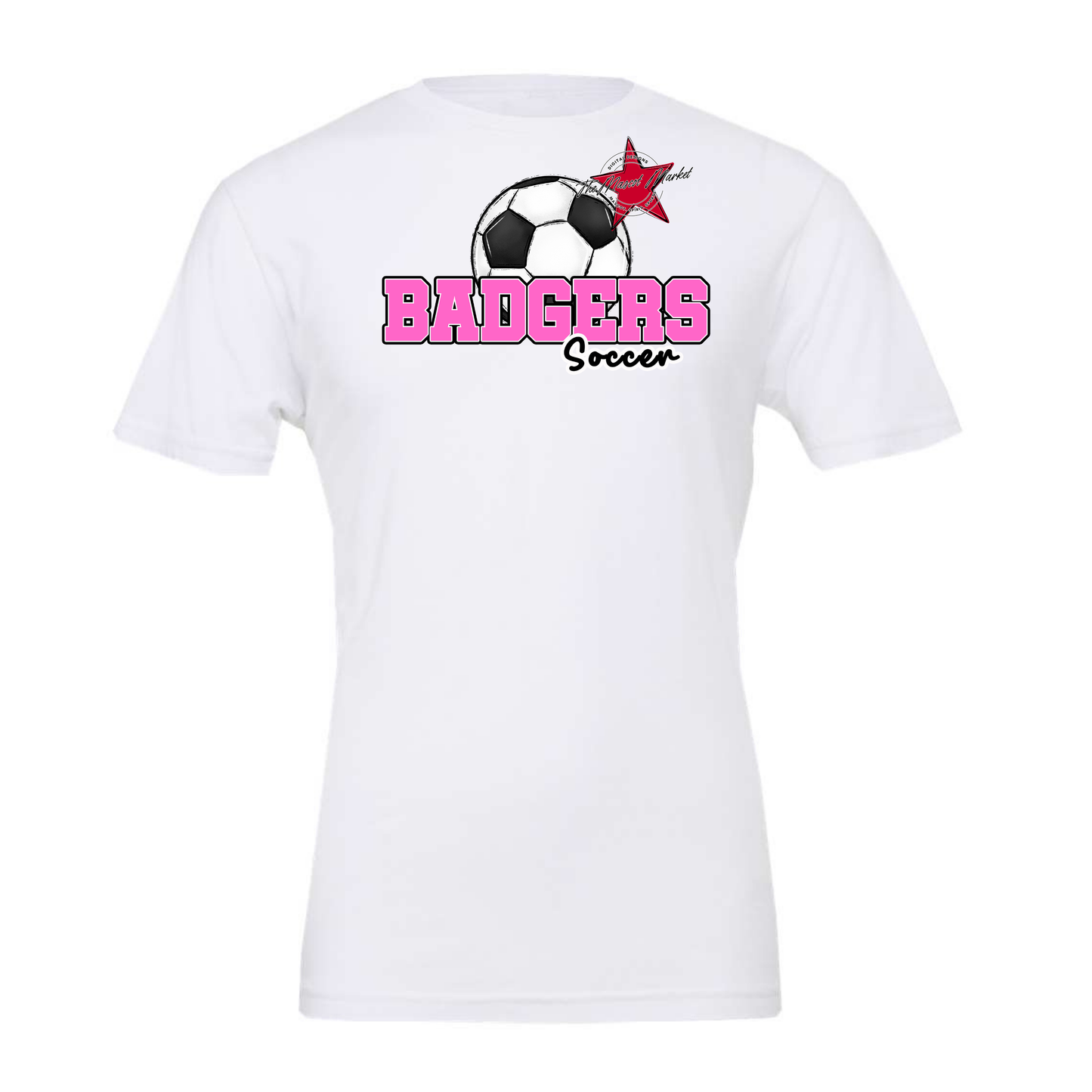 Badgers Varsity Soccer Design-Baby Pink