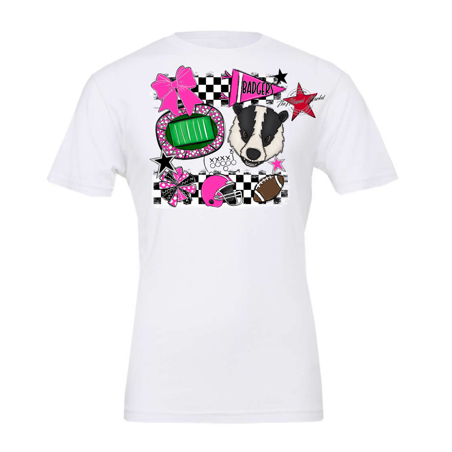 Badgers Mascot Spirit Design-Pink