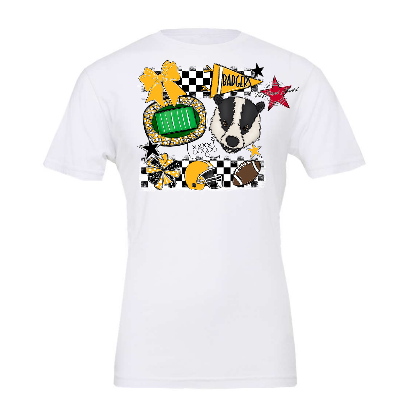 Badgers Mascot Spirit Design-Yellow