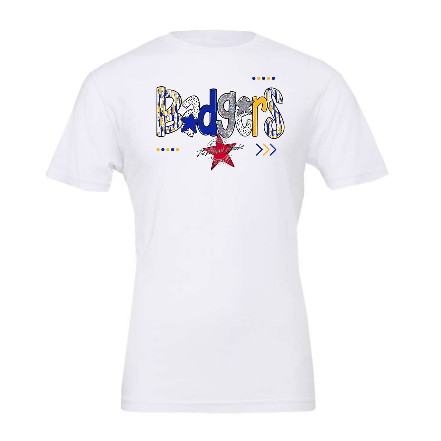 Badgers Brushstroke Alpha-Blue-Yellow-Holigraphic