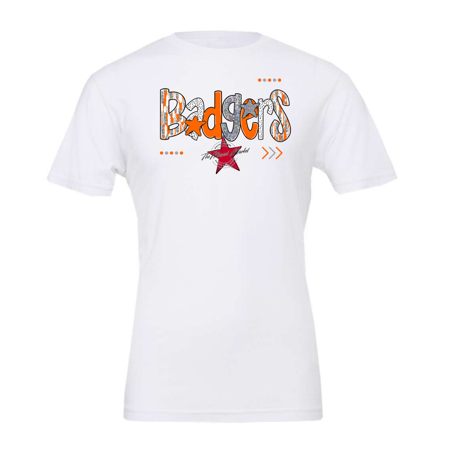 Badgers Brushstroke Alpha-Orange-Holigraphic