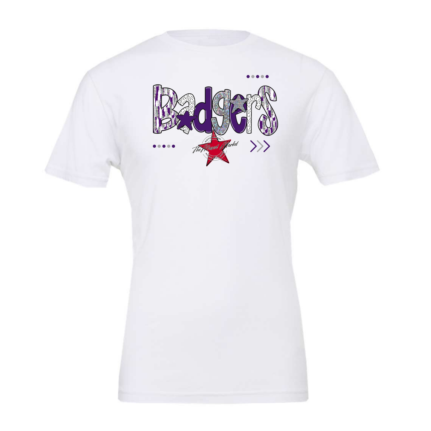 Badgers Brushstroke Alpha-Purple-Holigraphic