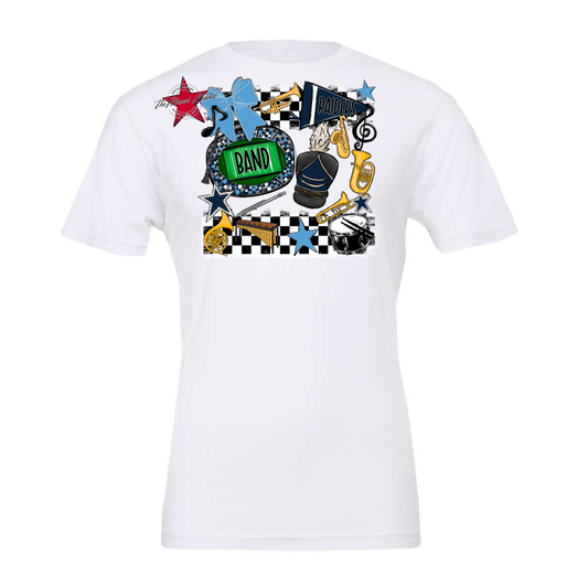Raiders Band Checkers Design-Navy-Carolina Blue
