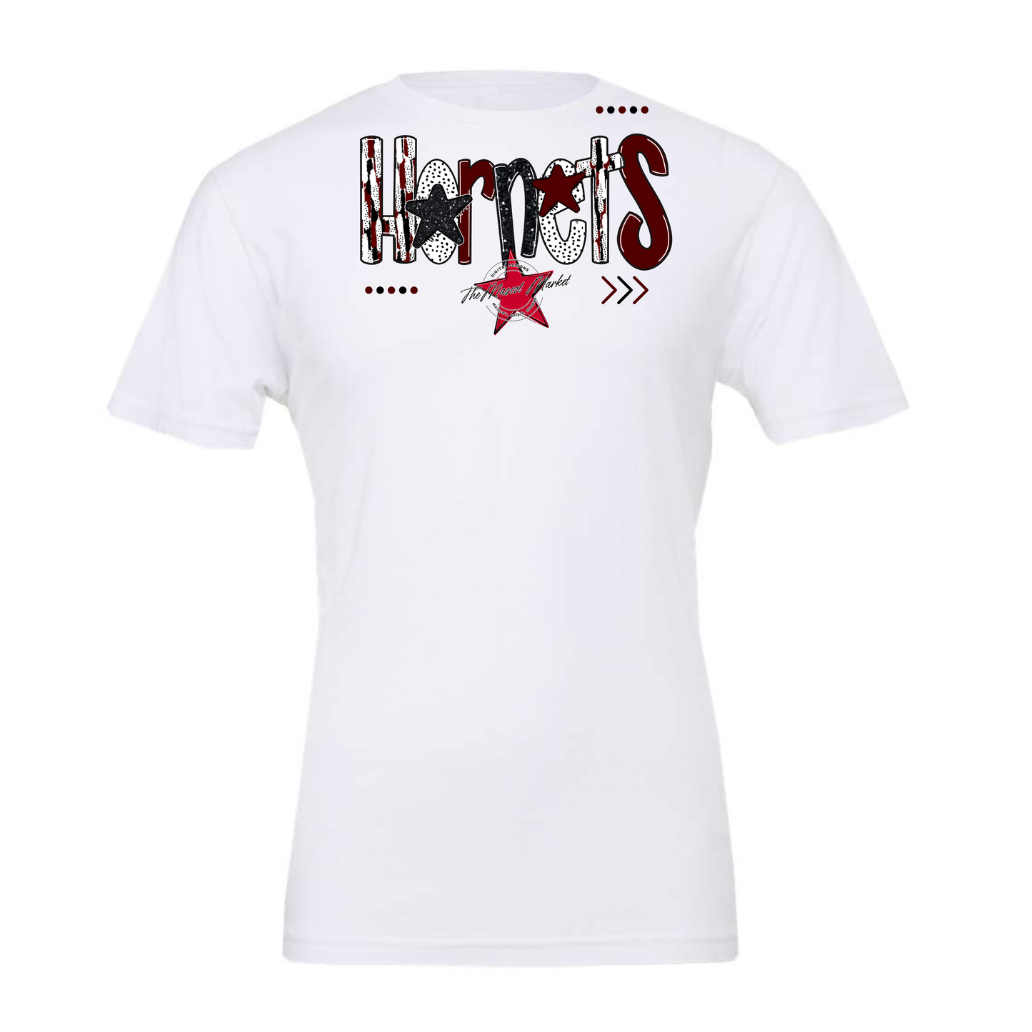 Hornets Brushstroke Alpha w Arrows-Maroon