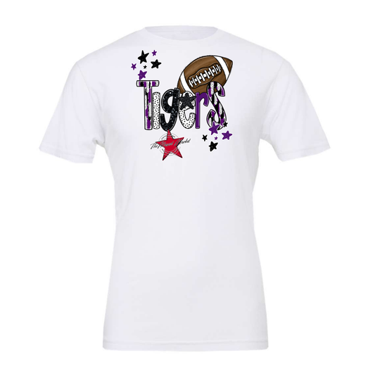 Tigers Football Scrape-Purple
