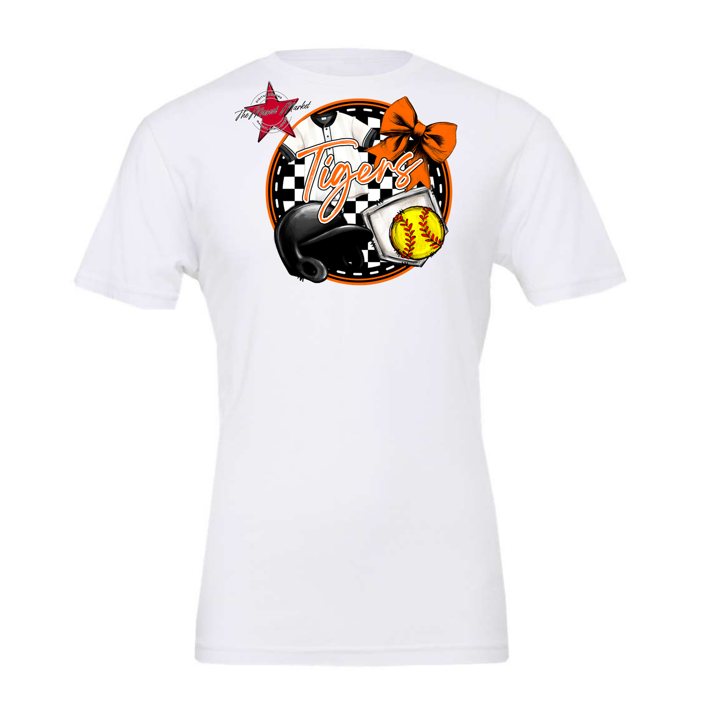 Tigers Circle Softball Design-Orange