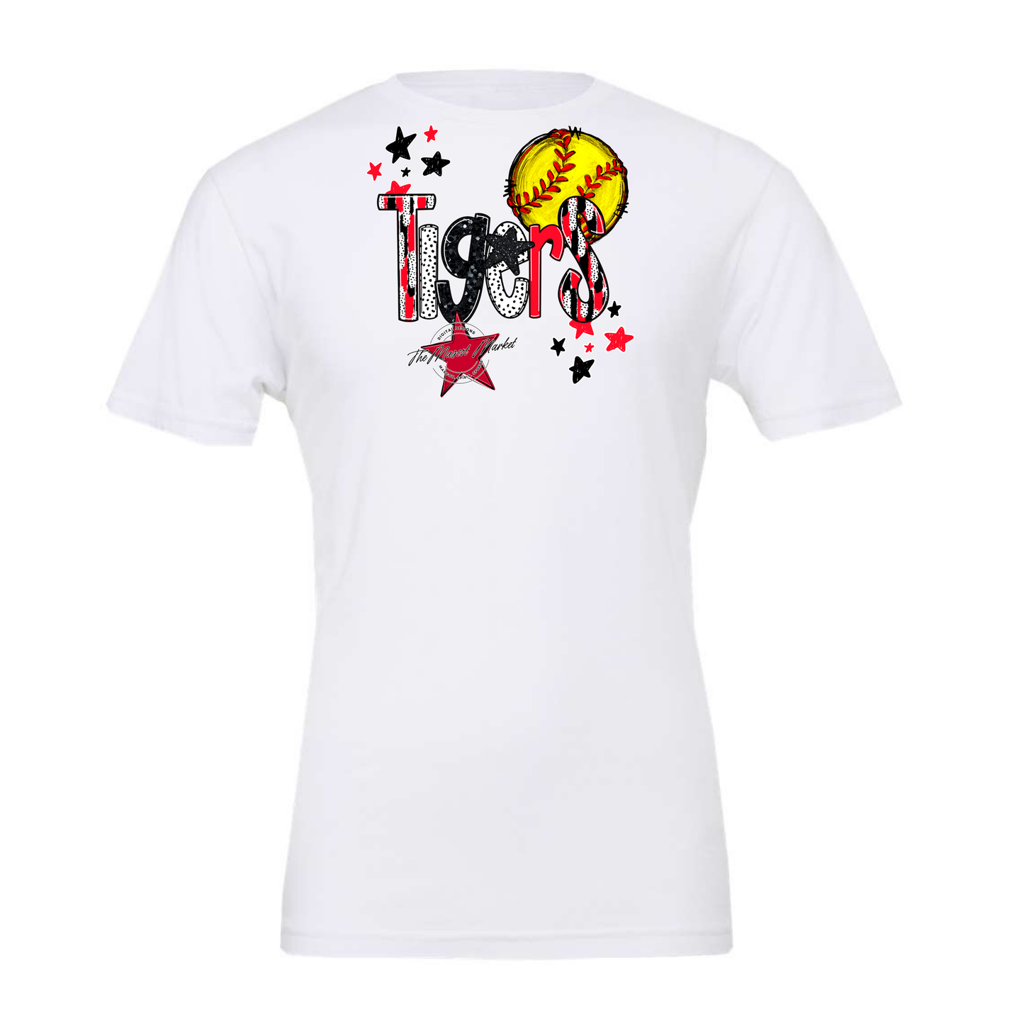 Tigers Softball Scrape-Bright Red