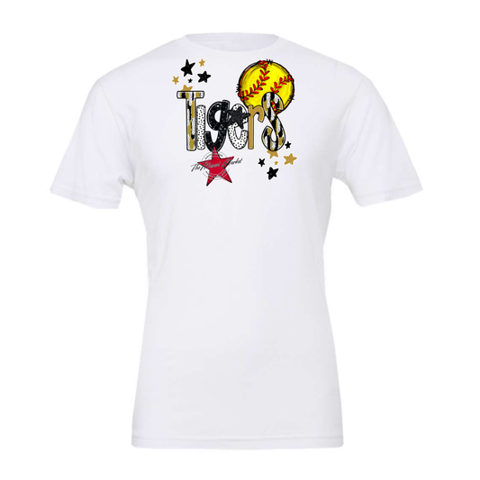 Tigers Softball Scrape-Gold