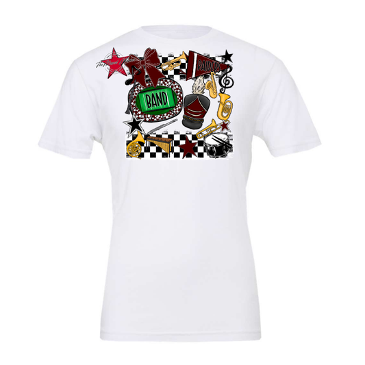 Raiders Band Checkers Design-Maroon