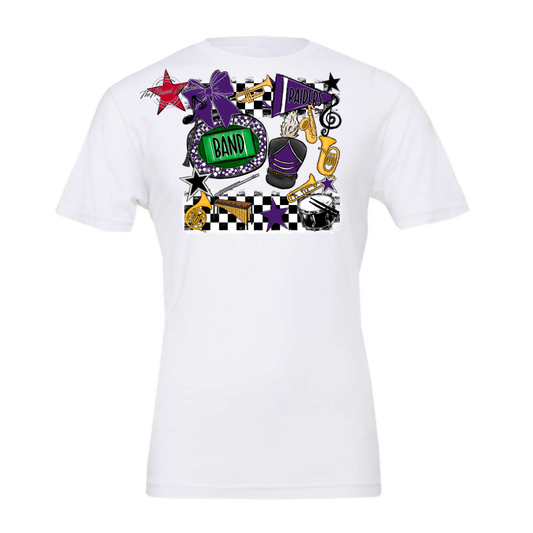 Raiders Band Checkers Design-Purple