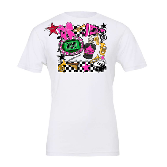 Raiders Band Checkers Design-Pink