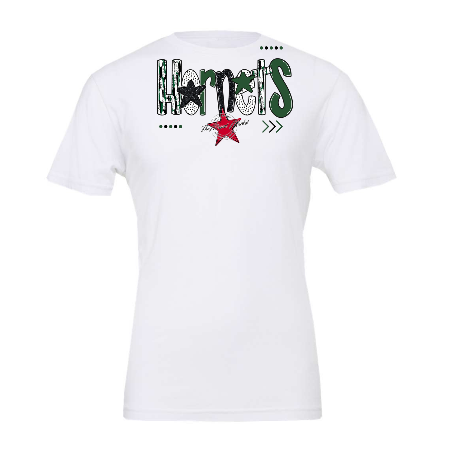 Hornets Brushstroke Alpha w Arrows-Green