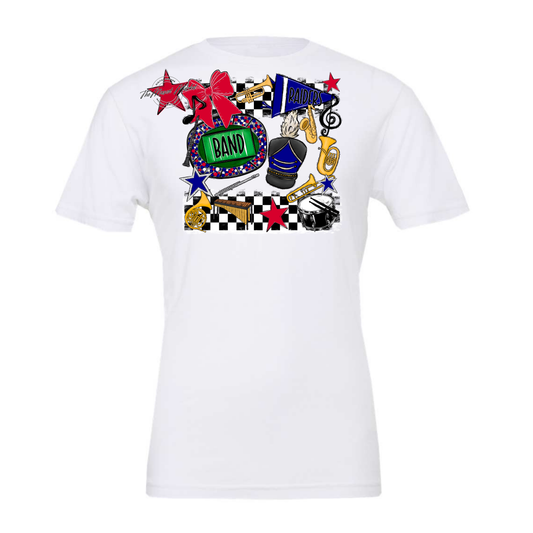 Raiders Band Checkers Design-Blue-Red