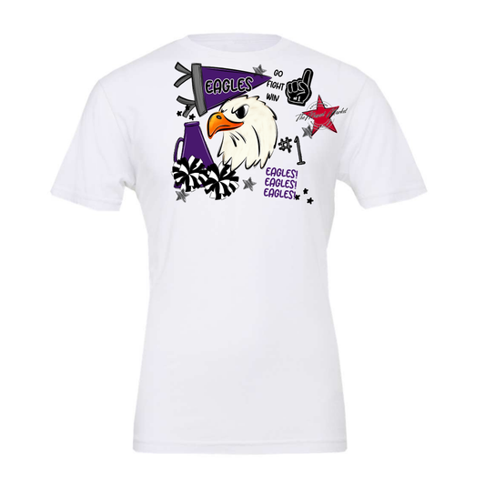 Eagles Mascot Spirit Design Megaphone-Purple