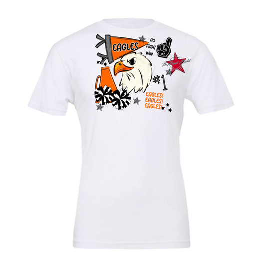 Eagles Mascot Spirit Design Megaphone-Orange
