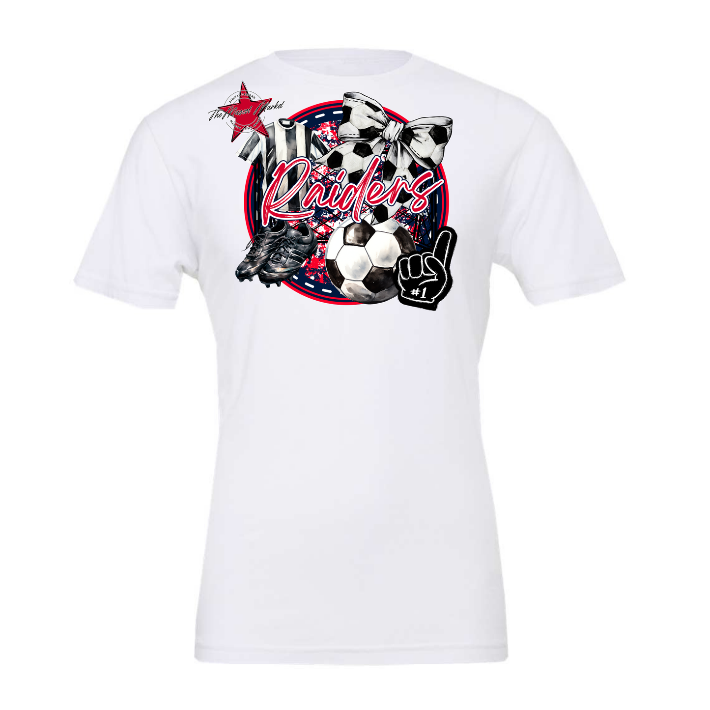 Raiders Circle Soccer Design-Navy-Red