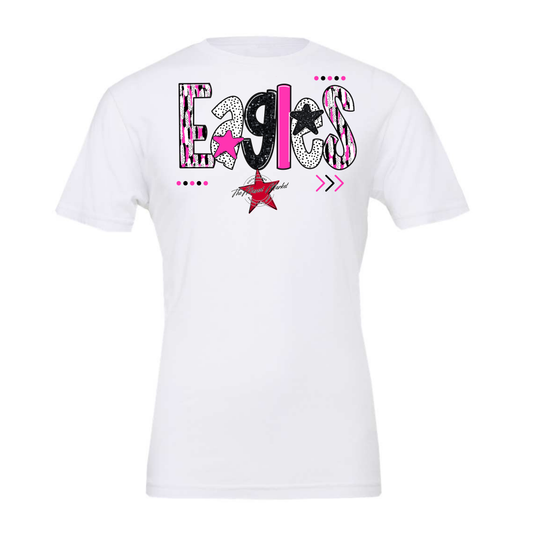 Eagles Brushstroke Alpha Design-Pink