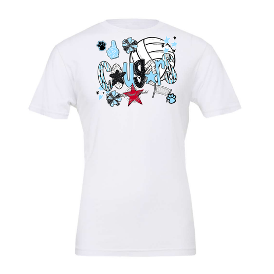 Cougars Volleyball Scrape-Columbia Blue