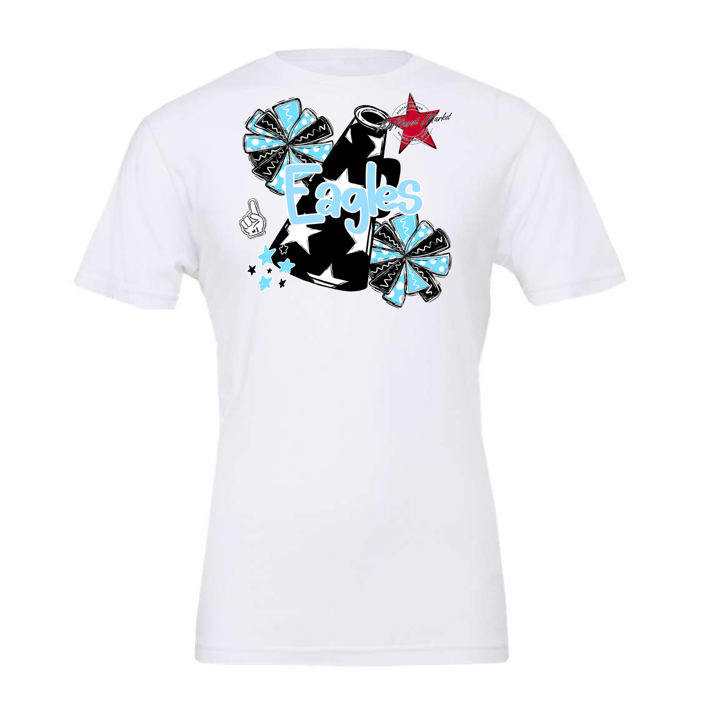 Eagles Alpha Cheer Megaphone-Columbia Blue