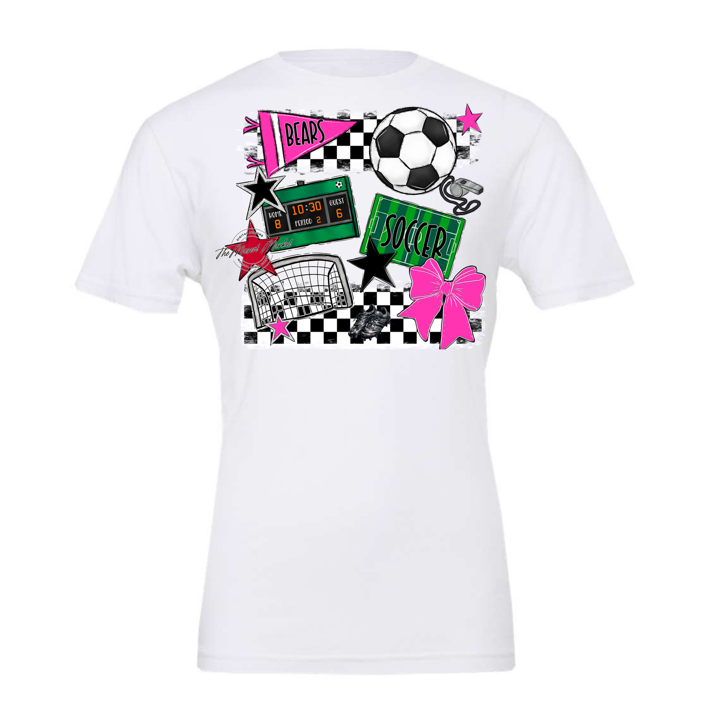 Bears Soccer Checkers Design-Pink