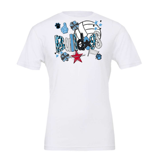 Bulldogs Volleyball Scrape-Carolina Blue