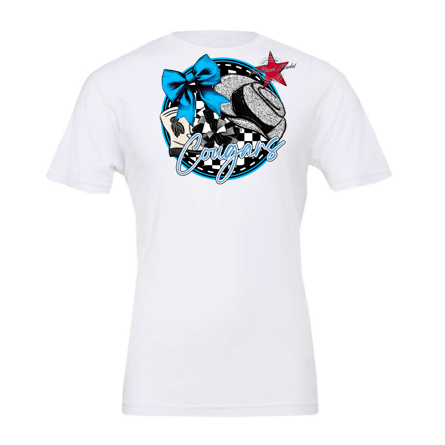 Cougars Circle Drillteam Design-Carolina Blue