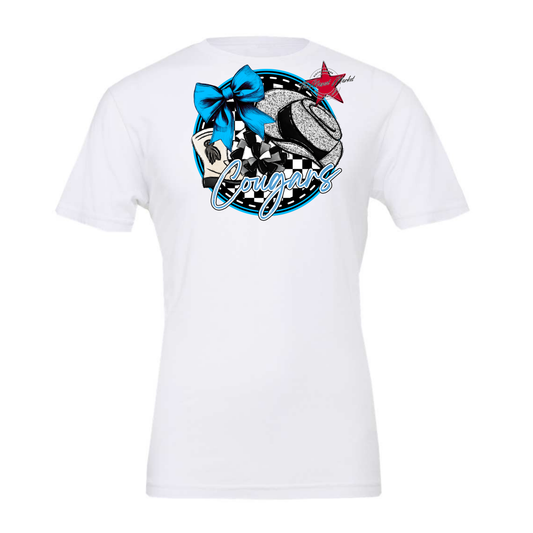 Cougars Circle Drillteam Design-Carolina Blue