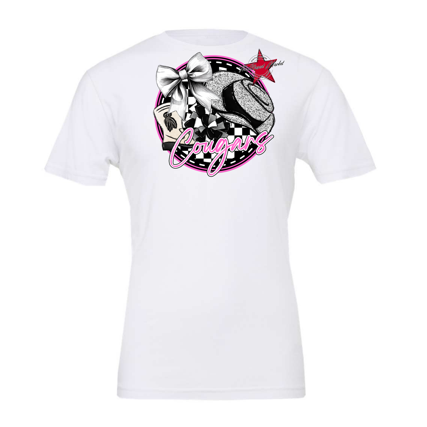 Cougars Circle Drillteam Design-Baby Pink