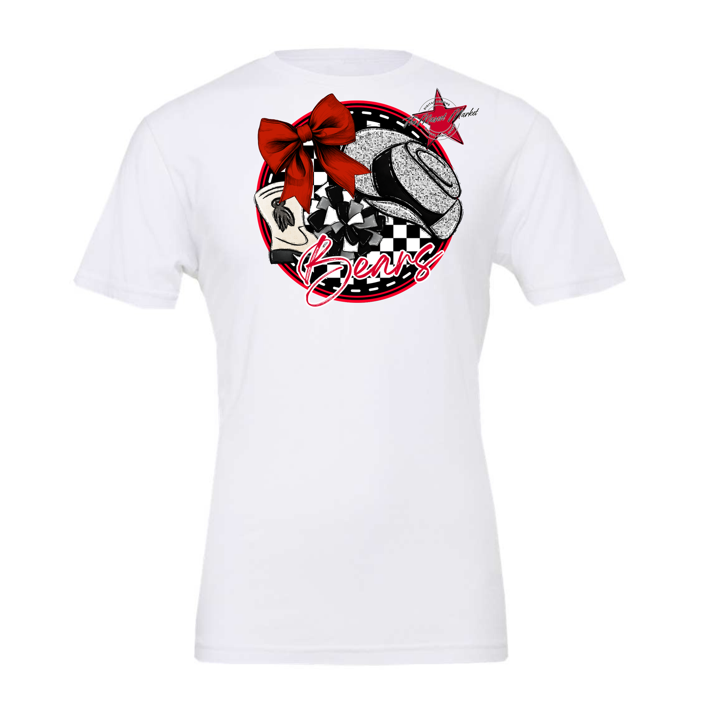 Bears Circle Drillteam Design-Red