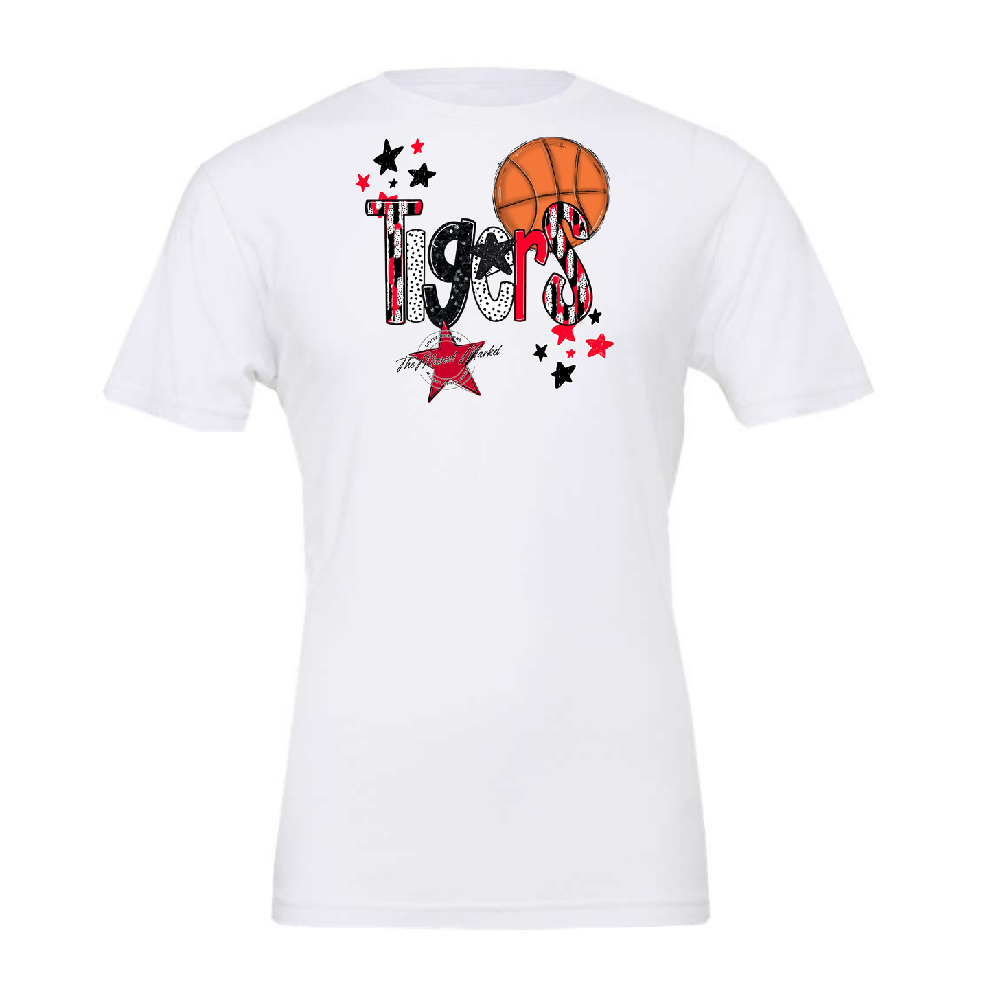 Tigers Basketball Scrape-Red