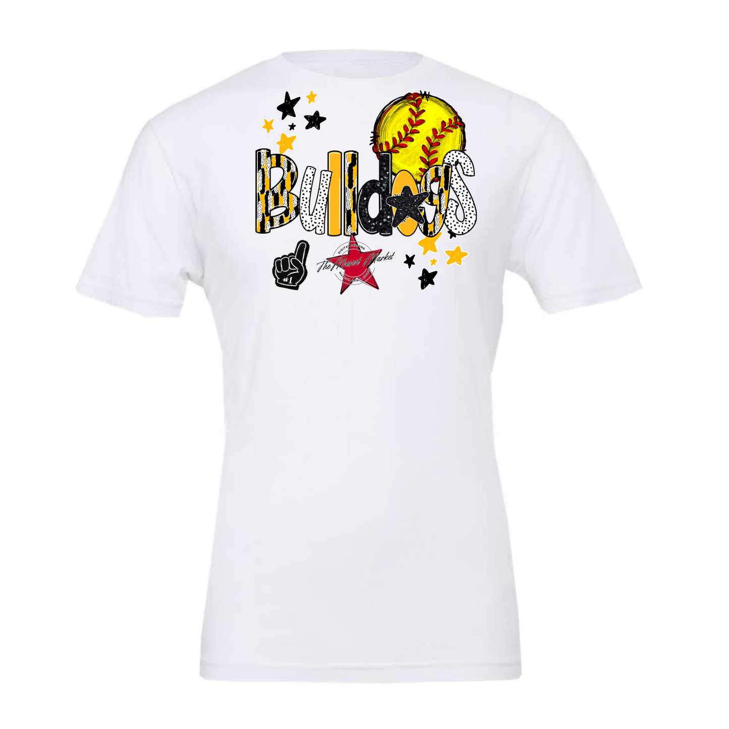 Bulldogs Softball Scrape-Yellow